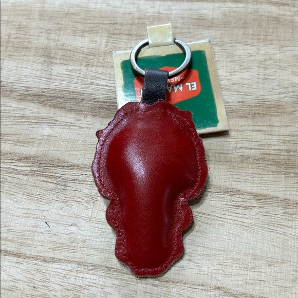 Leather Sugar Skull Key Chain NWT Mexican Day of the Dead - Picture 2 of 8